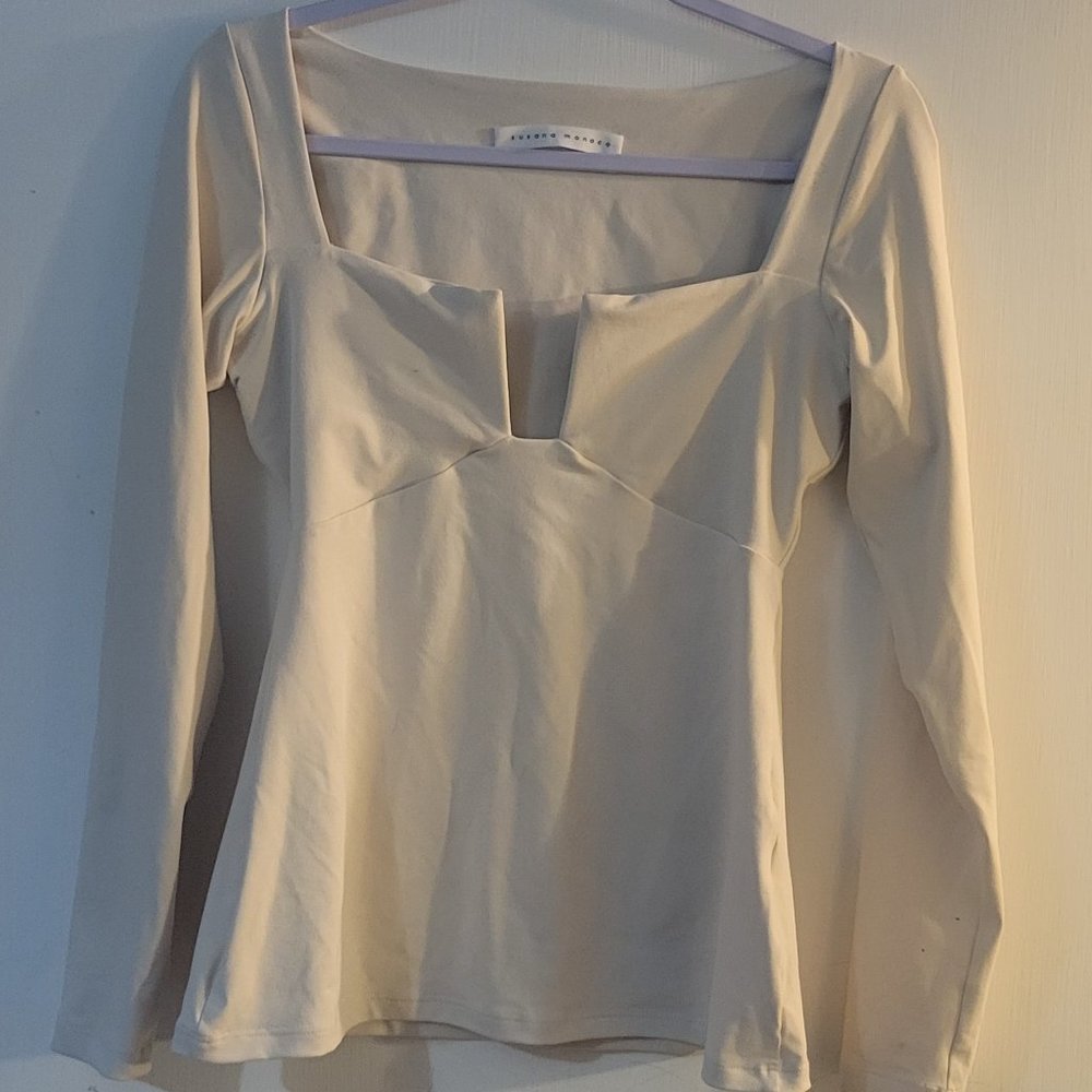 Square Wire Long Sleeve Top